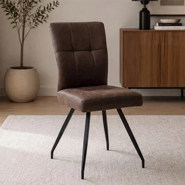 Sabena dining chair - set of 2 - antique ebony fabric