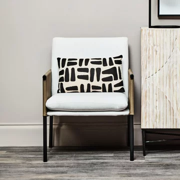 Gilden dining armchair - white fabric
