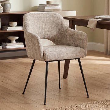 Jenthe dining armchair - renegade desert - fabric and metal