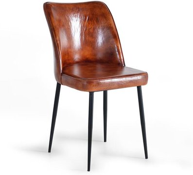 Arroyo dining chair - brown leather - set of 2