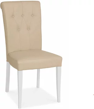 Hampstead dining chairs - set of 2 - ivory bonded leather