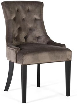 Firestone dining chair - charcoal velvet fabric - set of 2