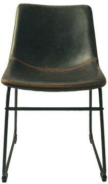 Fremont dining chairs - set of 2 - vintage leather - grey