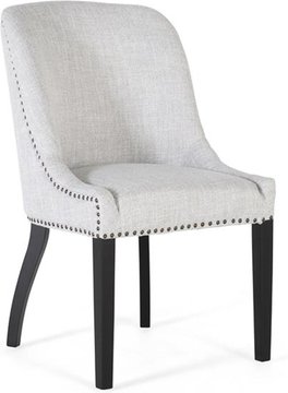 Gower dining chair - light grey fabric - set of 2
