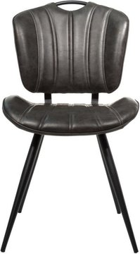 Gustavia dining chairs - set of 2 - vintage leather - grey