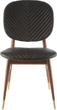 Kenso dining chair - set of 2 - black leather