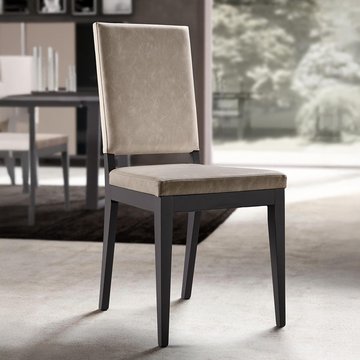 Modern kali dining chair - set of 2 - taupe faux leather