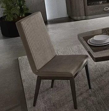 Armonia italian dining chair - flute fabric - silver birch