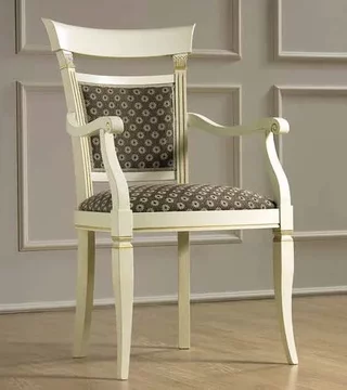 Treviso italian dining armchair - white ash