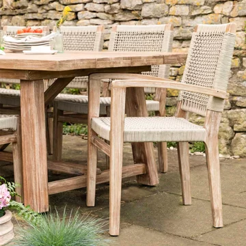 Chilford outdoor solid wood carver dining chairs set of 2