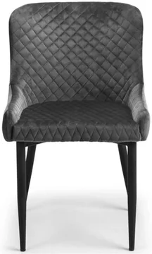 Clearance - luxe dining chair - set of 2 - grey fabric - a344