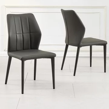 Clearance - harrow dining chair - dark grey leather