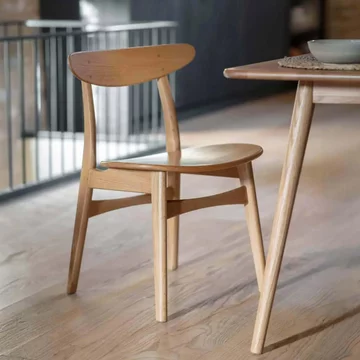 Longcot dining chairs set of 2 natural