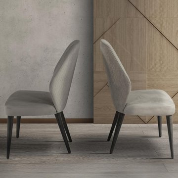 Tessa dining chair - nabuk fabric - variation available