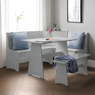 Newport corner dining set - 4 seater - 109cm - grey