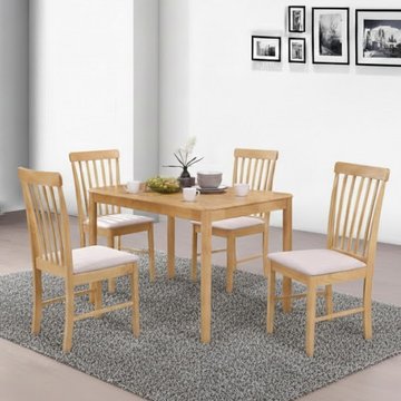 Cologne dining set - 4 seater - 110cm - light oak