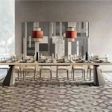 Elite italian dining set - extending - with ambra dining chairs - sand birch