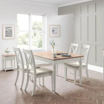 Provence extending dining set - 150cm-190cm - 6-8 seater - grey