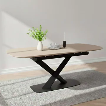 Morella extending oval dining table - 6-8 seater - 160cm-240cm - ceramic