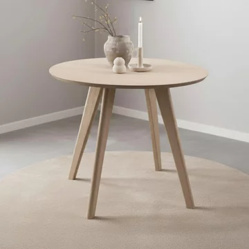 Townsville round dining table - 4 seater - 100cm - white oak