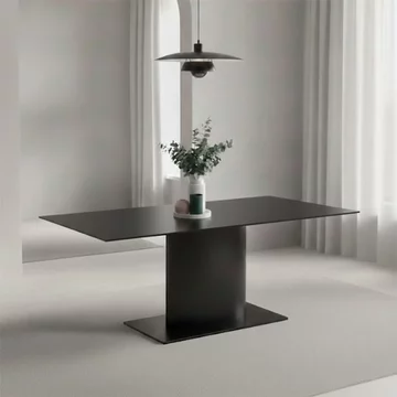 Marbella dining table - 8 seater - pedestal - 200cm - black ceramic