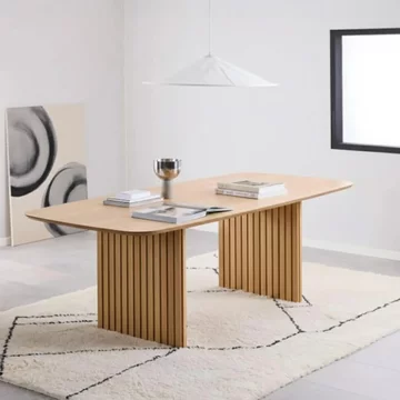 Christo dining table - 8 seater - fluted - 220cm - oak