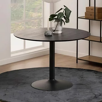 Ibiza round dining table - 4 seater - 110cm - black