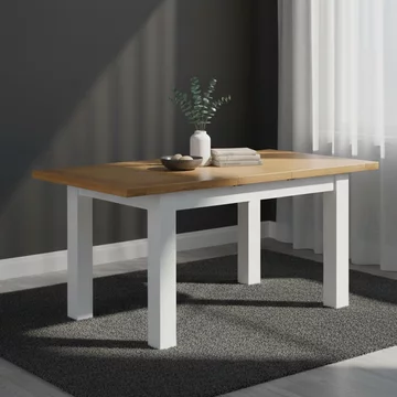 Lundy extending dining table - 4-6 seater - 120cm-153cm - white painted