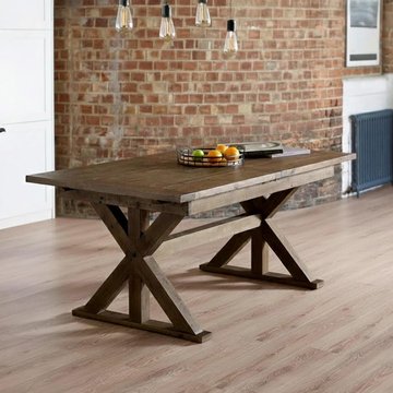Chatsworth extending dining table - 6-8 seater - 180cm-200cm - reclaimed pine