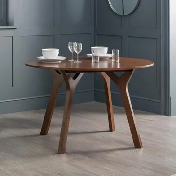 Huxley dining table - 4 seater - 120cm - round - walnut