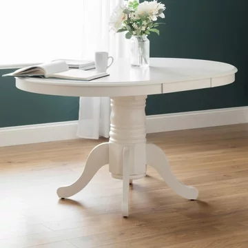Stamford extending dining table - 2-4 seater - 100cm-138cm - oval - ivory