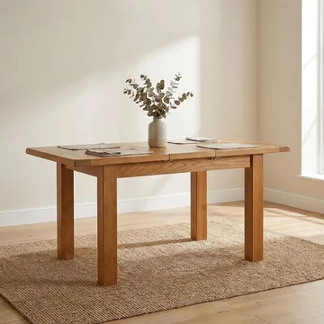 Somer extending dining table - 1 leaf - 4-6 seater - 120cm-153cm - oak