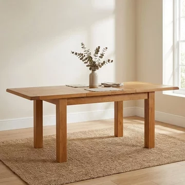 Somer extending dining table - 2 leaf - 4-8 seater - 132cm-198cm - oak
