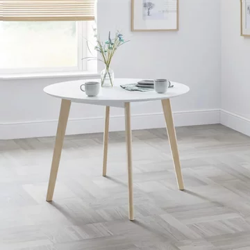 Casa dining table - 100cm - 4 seater - round - white