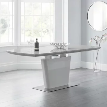 Como butterfly extending dining table - 160cm-200cm - 6-8 seater - grey gloss