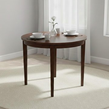 Hanover half moon extending dining table - 2-4 seater - 45cm-90cm - dark oak