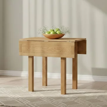 Appleby square drop leaf dining table - 2-4 seater - 45cm-90cm - oak