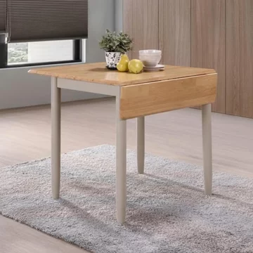 Altona drop leaf dining table - 2-4 seater - 61cm-97cm - oak and grey
