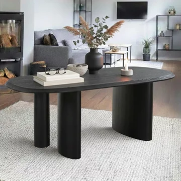 Tirano dining table - pedestal - 8 seater - 220cm - black