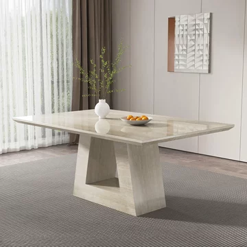 Milan dining table - travertine beige marble - sizes available