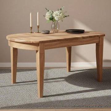 Moreno d end oval extending dining table - 6-8 seater - 180cm-230cm - oak