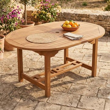 Avon teak oval extending dining table - 150-210cm