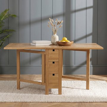 Hampshire oak extending dining table - 2-6 seater - 32cm-152cm