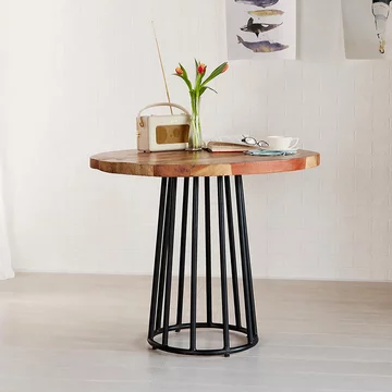 Coastal dining table - 2 seater - 90cm - round - reclaimed wood