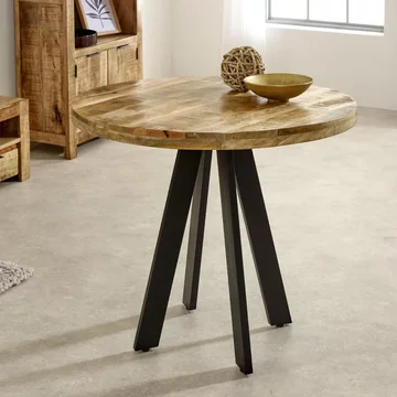 Surrey dining table - 2 seater - 90cm - round - solid mango wood