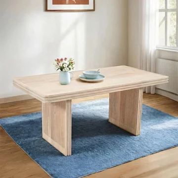 Hudson dining table - 6 seater - 165cm - ribbed - mango wood