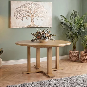 Madrid dining table - oak - 6 seater - 160cm - round