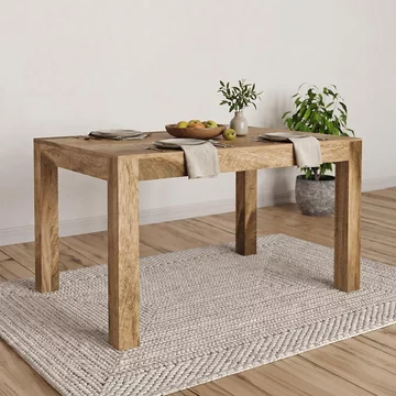 Cube dining table - 4 seater - 135cm - natural mango wood