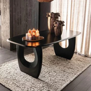 Mark dining table - 200cm - 8 seater - black - mango wood