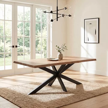 Nairobi dining table - live edge - spider legs - natural - rustic mango wood - sizes available